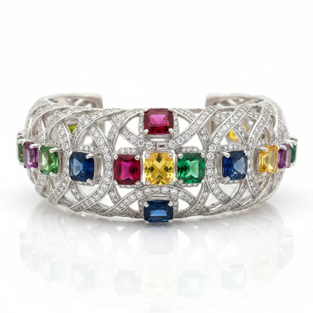 Silver Bracelet with Gemstone
