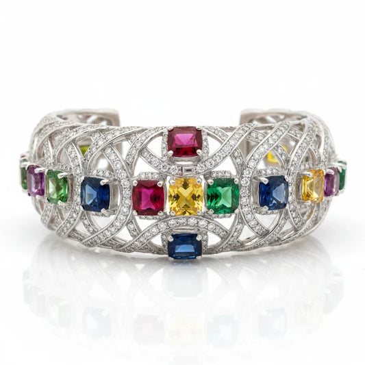 Silver Bracelet with Gemstone